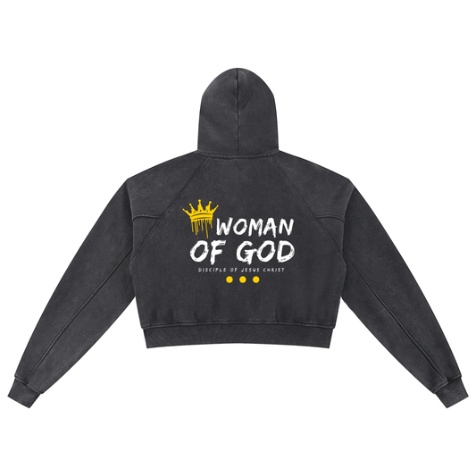 EMET Washed Cropped Hoodie