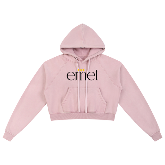 EMET Washed Cropped Hoodie