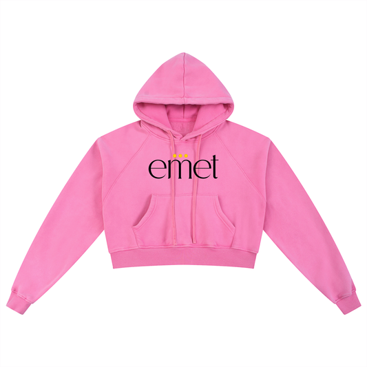 EMET Washed Cropped Hoodie